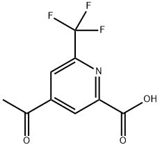 4-Acetyl-6-(trifluoromethyl)picolinic acid 化学構造式
