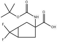 3-[(TERT-BUTOXYCARBONYL) AMINO]-6,6-DIFLU0R0BICYCL0[3.1. 0]HEXANE-3-CARBOXYLIC ACID Structure