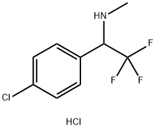 [1-(4-chlorophenyl)-2,2,2-trifluoroethyl](methyl)amine hydrochloride Structure
