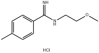 N-(2-甲氧基乙基)-4-甲基-苯甲酰亚胺酰胺,盐酸盐(1:1),1394040-28-8,结构式