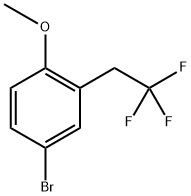 4-BR0M0-l-METH0XY-2-(2, 2, 2- TRIFLUOROETHYL)BENZENE 结构式