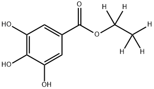 Benzoic acid, 3,4,5-trihydroxy-, ethyl-1,1,2,2,2-d5 ester 结构式