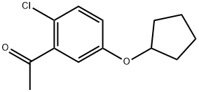 1-[2-Chloro-5-(cyclopentyloxy)phenyl]ethanone 化学構造式