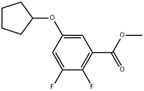 Methyl 5-(cyclopentyloxy)-2,3-difluorobenzoate Structure