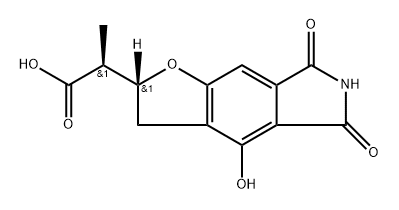 2H-Furo[2,3-f]isoindole-2-acetic acid, 3,5,6,7-tetrahydro-4-hydroxy-α-methyl-5,7-dioxo-, (αR,2S)-rel-,139542-56-6,结构式