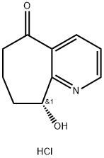 (R)-9-羟基-6,7,8,9-四氢-5H-环庚[B]吡啶-5-酮盐酸盐,1397526-22-5,结构式