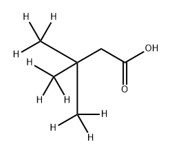 Butanoic-4,4,4-d3 acid, 3,3-di(methyl-d3)- 化学構造式