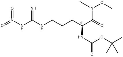 N''-ALPHA-(TERT-BUTOXYCARBONYL)-N-METHOXY-N-METHYL-N''-OMEGA-NITRO-L-ARGININAMIDE Structure