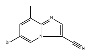 6-bromo-8-methylimidazo[1,2-a]pyridine-3-carbonitrile 化学構造式