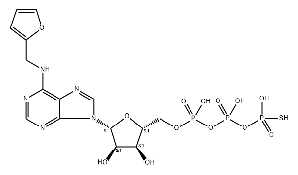 Adenosine 5'-(trihydrogen diphosphate), N-(2-furanylmethyl)-, P'-anhydride with phosphorothioic acid|