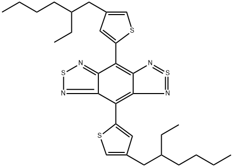 4,8-bis(4-(2-ethylhexyl)thiophen-2-yl)benzo[1,2-c:4,5-c']bis[1,2,5]thiadiazole Structure