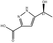 (S)-5-(1-羟乙基)-1H-吡唑-3-羧酸 结构式