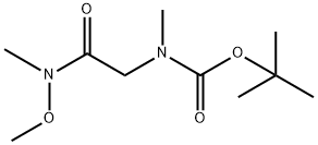 Boc-N-methylglycine N,O-dimethylhydroxamide 化学構造式