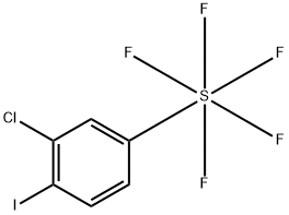 Sulfur, (3-chloro-4-iodophenyl)pentafluoro-, (OC-6-21)- Structure