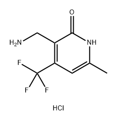 3-(氨基甲基)-6-甲基-4-(三氟甲基)-1,2-二氢吡啶-2-酮(盐酸盐), 1403595-09-4, 结构式
