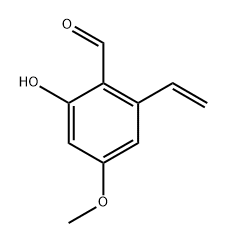 2-羟基-4-甲氧基-6-乙烯基苯甲醛 结构式