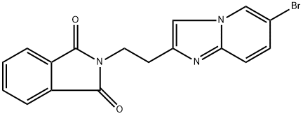 2-[2-(6-bromoimidazo[1,2-a]pyridin-2-yl)ethyl]-1Hisoindole-1,3(2H)-dione Struktur