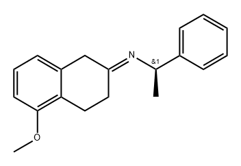 Benzenemethanamine, N-(3,4-dihydro-5-methoxy-2(1H)-naphthalenylidene)-α-methyl-, (αR)- Struktur