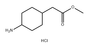 Cyclohexaneacetic acid, 4-amino-, methyl ester, hydrochloride (1:1) Structure