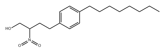 2-Nitro-4-(4-octylphenyl)butan-1-ol 化学構造式