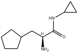 CyclopentanepropanaMide, α-aMino-N-cyclopropyl-, (αS)- 化学構造式