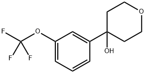 4-(3-(trifluoromethoxy)phenyl)tetrahydro-2H-pyran-4-ol,1405165-89-0,结构式