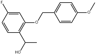 4-Fluoro-2-[(4-methoxyphenyl)methoxy]-α-methylbenzenemethanol Struktur
