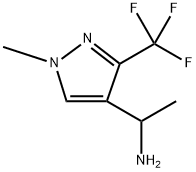 1H-Pyrazole-4-methanamine, α,1-dimethyl-3-(trifluoromethyl)- 化学構造式