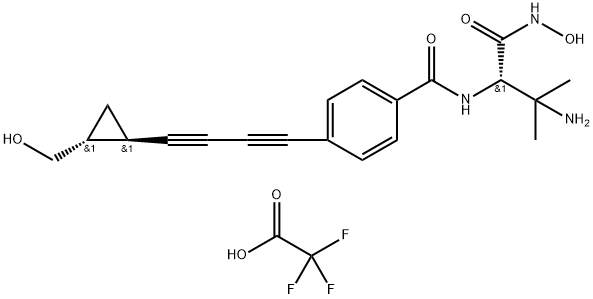 1410809-37-8 (2S)-3-amino-N-hydroxy-2-[(4-{4-[(1R,2R)-2-(hydroxymethyl)cyclopropyl]buta-1,3-diyn-1-yl}phenyl)formamido]-3-methylbutanamide: trifluoroacetic acid