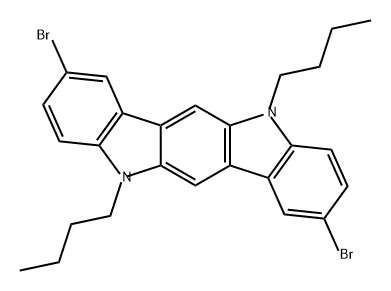 2,8-Dibromo-5,11-dibutylindole[3,2-b]carbazole Structure