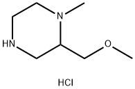 2-(Methoxymethyl)-1-methylpiperazine dihydrochloride Struktur