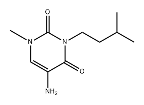 5-Amino-3-isopentyl-1-methylpyrimidine-2,4(1h,3h)-dione 化学構造式