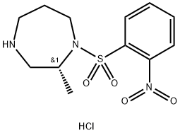 (R)-2-Methyl-1-((2-nitrophenyl)sulfonyl)-1,4-diazepane hydrochloride 化学構造式