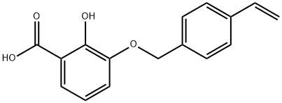 3-[(4-乙烯基苯基)甲氧基]-2-羟基苯甲酸,1412938-05-6,结构式