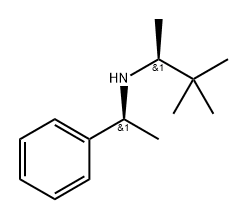 Benzenemethanamine, α-methyl-N-[(1S)-1,2,2-trimethylpropyl]-, (αS)- Struktur