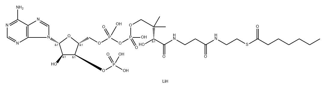 coenzyme A n-heptanoyl derivative (C7:0), lithium salt 化学構造式