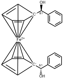 Ferrocene, 1,1'-bis[(S)-hydroxyphenylmethyl]- Struktur