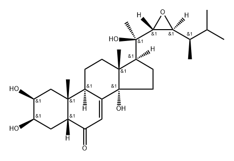 Ergost-7-en-6-one, 22,23-epoxy-2,3,14,20-tetrahydroxy-, (2β,3β,5β,22R,23S)-|猪苓酮C
