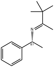 Benzenemethanamine, α-methyl-N-(1,2,2-trimethylpropylidene)-, [N(E),αR]- 化学構造式