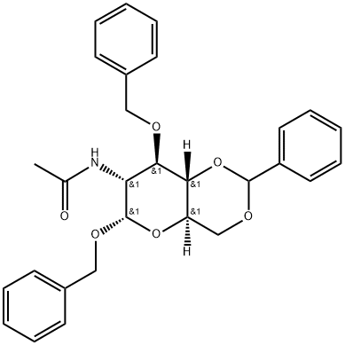 Benzyl 2-acetamido-3-O-benzyl-4,6-O-benzylidene-2-deoxy-α-D-glucopyranoside Struktur