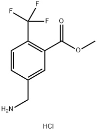 Methyl 5-(aminomethyl)-2-(trifluoromethyl)benzoate hydrochloride 结构式