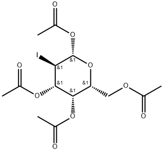 1,3,4,6-Tetra-O-acetyl-2-deoxy-2-iodo-b-D-galactopyranose Structure