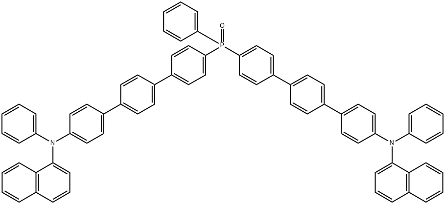 4'' ,4'''-(Phenylphosphoryl)bis(N-1-naphthyl-N-phenyl-1,1':4',1''-terphenyl-4-amine) 化学構造式