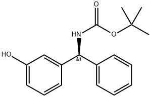 (R)-((3-羟基苯基)(苯基)甲基)氨基甲酸叔丁酯 结构式
