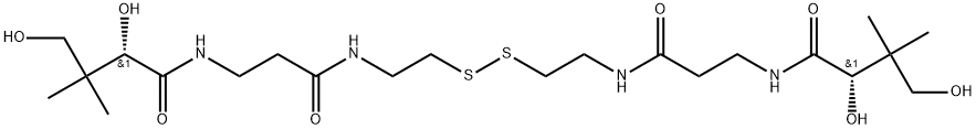 Butanamide, N,N'-[dithiobis[2,1-ethanediylimino(3-oxo-3,1-propanediyl)]]bis[2,4-dihydroxy-3,3-dimethyl-, (2S,2'S)- (9CI) Struktur