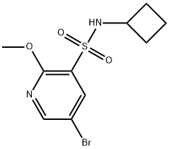 5-Bromo-N-cyclobutyl-2-methoxy-3-pyridinesulfonamide Struktur