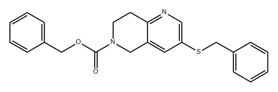Benzyl 3-(benzylthio)-7,8-dihydro-1,6-naphthyridine-6(5H)-carboxylate Structure