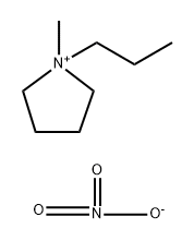 Pyrrolidinium, 1-methyl-1-propyl-, nitrate (1:1) 化学構造式