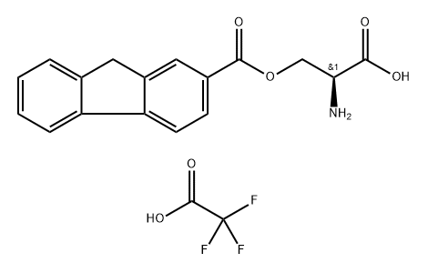 9H-Fluorene-2-carboxylic acid, (2S)-2-aMino-2-carboxyethyl ester, 2,2,2-trifluoroacetate (1:1) 结构式
