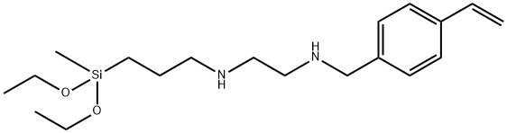 N1-[3-(diethoxymethylsilyl)propyl]-N2-[(4-ethenylphenyl)methyl]- 1,2-Ethanediamine Structure